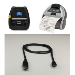 Cáp Zebra AT17010-1 USB Type A to Mini B Cable 1M For Máy In Mã Vạch Zebra MZ220, MZ320, QL220, QL420, QL320, RW220, RW420, iMZ220, iMZ320, ZQ630