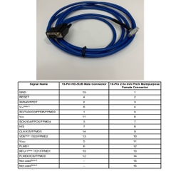 Cáp Kết Nối 3M Cable VGA 15 Pin HD-SUB Male to IDC 16 Pin 2.54mm Pitch 070431FB015S200ZU For RENESAS Programmer PG-FP5 Với FL-SW/FP6
