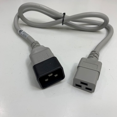 Dây Nguồn Máy Chủ Dài 1M 3.3ft Server Dell EMC Lian Dung AC Power Cord Cable 038-004-808 Jumper Cord IEC C19 to C20 16A 250V 14AWG 3x2.08mm² 105°C UL CSA OD 9.5mm For Rack PDU UPS APC