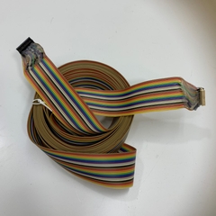 Cáp Bẹ Nhiều Mầu Dài 2M FC-FD IDC 24 Pin 1.27mm Pitch Flat Ribbon Rainbow For PLC Delta DVP10SX11R CPU Module and DVP16SP11R DIGITAL IO Module