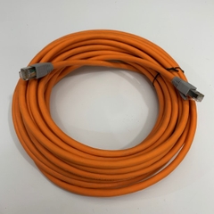 Dây Nhẩy Dài 10M CAT6A Nexans LANMARK F/FTP AWG23 Patch Cord 10 Gigabit Shielded 500MHz Cable Orange For Industrial Ethernet Network