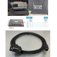 Cáp Kết Nối Lập Trình PLC Programming Mitsubishi FX3U/FX3UC/FX3G/FX3S Với MHI WEINVIEW MT6103IP Cable RS485 Mini Din 8 Pin Male to DB9 Male Length 1.8M