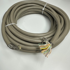 Cáp 14M 47ft Shielded Cable HITACHI 50 Core x 0.2mm² 24AWG 80°C 300V Multi Pair OD 13mm Gray Cable E41447  STYLE UL2464 VW-1 For Signals Servo Motor Encoder, Industrial I/O Communication