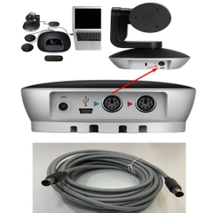 Cáp Kết Nối Camera Thiết Bị Họp Trực Tuyến Logitech Group Video Conference System Cable Mini DIN 6 Pin Male to Mini DIN 6 Pin Male 7.5M