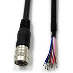 Cáp Hirose HR10A-10P-12S(73) 12 Pin Female to 12 Way End Power/Triger I/O Black Cable Dài 3.2M For Sony CCD Hitachi Industrial Machine Vision Cameras