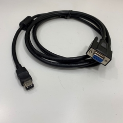 Cáp Điều Khiển Lập Trình ASDA-B2 AB Delta A2 Servo Drive and PC Computer Programming Dài 2.5M 8ft Shielded Cable Firewire 1394 6 Pin to DB9 Female