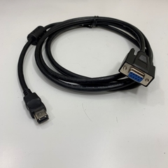 Cáp LS-ES-ACH1000 Dài 1.8M 6ft Shielded Cable Firewire 1394 6 Pin to DB9 Female CN3 RS232 Communication Leadshine Servo Motor Drive H2-506 and PC Computer