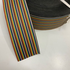 Cáp Bẹ Nhiều Mầu IDC 50 Pin Flat Rainbow Ribbon Cable 50 Wire 1.27mm Pitch 50 Way Unscreened 63.5mm Width 26AWG 300V Length 55M