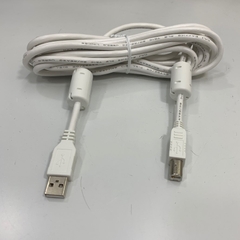 Cáp USB 2.0 Type A Male to Type B Male Dài 5M 17ft White LINKISS E477146 UL CL2 75°C 20/26AWG Shielded Cable 2.0 For Printer Scanner, Epson, HP, Canon and Servo Driver/HMI/PC