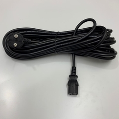 Dây Nguồn DAESUNG HM01008-21001A DS-19 European Schuko Power Cord CEE 7/7 to IEC320 C13 10A 250V 3x0.75mm² H05VV-F Cable OD 7.0mm Length 10M For Tủ Điện Công Nghiệp