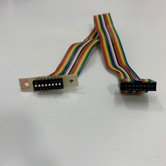 Cáp 16 Pin Flat Ribbon Rainbow IDC Female Pitch 2.54mm 2-Row to DIP switch KSD08 Cable Dài 27Cm