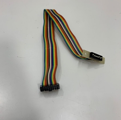 Cáp 16 Pin Flat Ribbon Rainbow IDC Female Pitch 2.54mm 2-Row to DIP switch KSD08 Cable Dài 0.5M