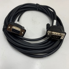 Cáp 5M 17ft Extension Serial RS232 DB9 Male to DB9 Female Straight Through 3 Wire Shielded Cable ILSAN E211405 3C x 24AWG(0.2SQ) For Communication HMI Touch Panel witch PLC/Computer