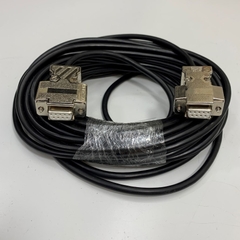 Cáp HMI-CAB-ST52-30X Dài 15M 45ft Cable Shielded Connection Metal Gold DB9 Female to Female For HMI Proface GP4000 ST3000 Series ST401 with AB SLC503/504, Micrologix 1500 PLC AB Allen-Bradley