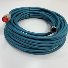 Cáp Keyence OP-87457 Ethernet Cable M12 4 Pin D-Code Male to RJ45 Communication Cable Length 2M