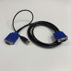 Cáp Điều Khiển CB-6 USB 2-in-1 KVM Cable Switch Cable 1.8M VGA-SVGA HDB 15-Pin Male to Male For Austin Hughes RKP117 KVM Switch