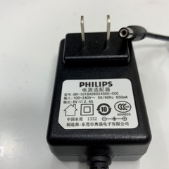 Adapter 6V 2.4A Philips US Plug DC + ---C---  Connector Size 5.5mm x 2.1mm Power Supply Battery Charger For Máy Đo Huyết Áp Bắp Tay Beurer BM40, BM44, BM45, BM49 Blood Pressure Monitor