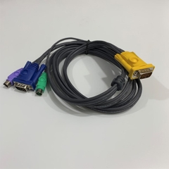 Cáp Điều Khiển 3-in-1 VGA/PS/2 KVM Switch Cable 1.8M VGA HDB 15-Pin Male to Male