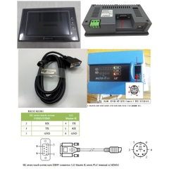 Cáp Lập Trình HMI Samkoon SK Series Với PLC LG Master-K Series Terminal is MD6M Connection Cable RS232-K10S1 DB9 Female to Mini Din 6 Pin Dài 1.8M Có Chống Nhiễu Shielded