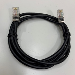 Cáp RJ12 to RJ12 6P6C 6 Pin Male to Male Extension Cable Straight Shielded Black Dài 1.2M