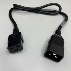 Dây Nguồn APC Extension Power Cord C19 to C20 3.3Ft Dài 1M 16A 250V 14AWG 3x2.08mm² Cable OD 9.5mm Conditions 105°C LIAN DUNG Black AP9877 in Taiwan