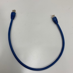 Dây Nhẩy Chuẩn Công Nghiệp LINGXUN SF/UTP CAT5E Gigabit PVC 24AWG Industrial Ethernet RJ45 Network Patch Cord Straight Through Cable Blue Length 0.5M