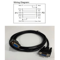 Cáp Kết Nối 6232-9F9F-06CRE RS232 Communication Cable Crossover Serial DB9 Female to DB9 Female Black Length 1.8M