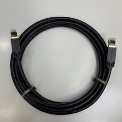 Dây Nhẩy Dài 1.5M 5ft CAT7 Shielded Twisted Pair Networking Cable RJ45 10 Gigabit 600MHz S/FTP 4PR 26AWG OD Ø 7.5mm Black For Industrial Network Cable