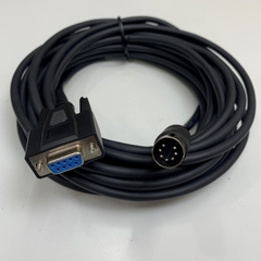 Cáp Điều Khiển A&D RS-232C AX-KO1786-1000 Dài 10M 33ft Shielded Cable SHIN HWA E97577 Connector 7 Pin DIN Male Plug to DB9 Female For Balances A&D HV-G, HV-WP, HW-G, HW-WP, Series witch Computer