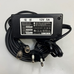 Adapter 12V 5A 60W DS120050C Connector Size Dual Port 2 Connector Hirose HR10A-7P-6S(73) 6 Pin Female Y Splitter Dài 5M 17ft Cable igus chainflex E310776 For Camera Industrial Power