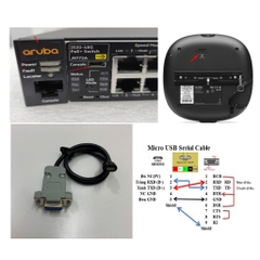 Cáp Điều Khiển OEM HP JY728A Console Switch Access Point HPE Aruba Cable Micro USB to RS232 DB9 Female Dài 0.5M For Console Serial Connector Port USB Micro-B