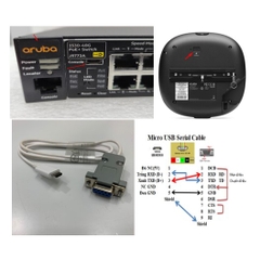 Cáp Điều Khiển OEM AP-CBL-SERU Console Adapter Cable JY728A Micro USB to RS232 DB9 Female Dài 1.4M For HPE Aruba Console Serial Connector Port USB Micro-B