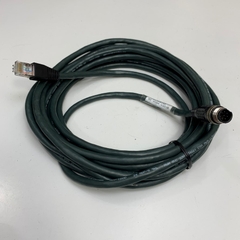 Cáp Điều Khiển M12EN-M8SR-5M Dài 5M 17ft Cable M12 A-Code 8 Pin Male to RJ45 Shielded E54661 CSA AWM LL54185 80C 30V Green For Cognex Industrial Camera Flexible Gigabit Network