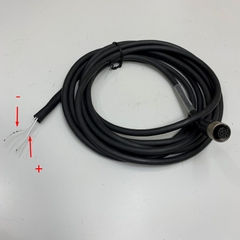 Cáp DM300-M12I/0-F12SR-3M Dài 3.2M 9.6ft Cable M12 A-Code 12 Pin Female to 2 Core Open End ILSAN E211405 105C 300V 4 Core x 0.25mm² For I/O Breakout Cable Power Supply Cognex Industrial Camera