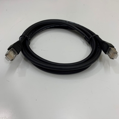 Cáp Mạng 2M 6.5ft CAT5E S/FTP Gigabit Ethernet Shield Black Cable RJ45 4PAIRS 28AWG E20851 UL For Digital Audio Network, Industrial Ethernet