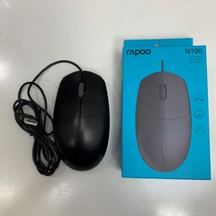 Chuột Máy Tính Có Dây USB Rapoo N100 Optical Mouse Black
