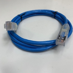 Cáp Mạng Công Nghiệp CAT5E U/UTP PVC UL CM Cable E98256 4PR Industrial Ethernet RJ45 Gigabit Lan Network PVC Blue 24AWG Dài 1M 3.3ft For Servo, PLC, HMI, Ethernet Network Cable