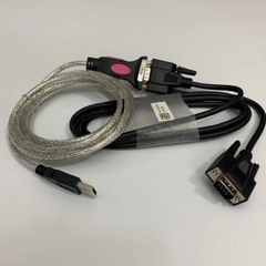 Cáp Lập Trình USB-AX-RS232C-9P 10Ft Dài 3M For CKD Servo Drive ABSODEX Download Data Cable FTDI Chip