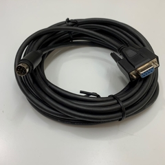 Cáp Lập Trình 1761-CBL-PM02 Serial DB9 Female to 8 Pin Mini Din Cable Dài 2M 6.56Ft For PLC Allen-Bradley 1766-L32BWAA and PanelView 800 HMI Terminals Allen-Bradley 2711R-T10T