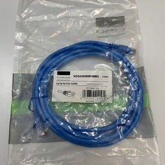Dây Nhẩy Chuẩn Công Nhiệp VIVANCO VCCCUU6RCMB3 UTP CAT6 Gigabit PVC 24AWG Industrial Ethernet RJ45 Network Patch Cord Straight Through Cable Blue Length 3M