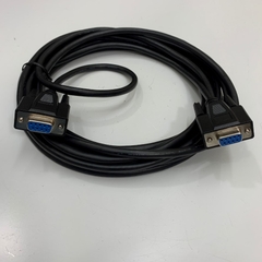 Cáp Số Hóa Dữ Liệu RS-232C Dài 5M 17ft DB9 RS232 Serial Null Modem Cable Female to Female Shielded Cable with 28AWG Color Black For Thiết Bị Công Nghiệp, Y Tế And Computer