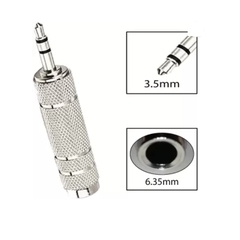 Rắc Chuyển Jack 3.5mm 3 Pole Male Plug to 6.35mm Female Metal Audio Adapter Converter