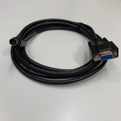 Cáp Điều Khiển Dài 3M 10ft Mitsubishi PLC Melsec FX Series With HMI Weintek MT8072iP Series Programming Cable RS-422 Connector MD8M to DB9 Female Cable Shielded Molex E116273 28AWG 80°C