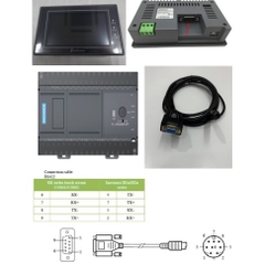 Cáp Lập Trình HMI Samkoon SK Series Với PLC INOVANCE H1u/H2u Series MD8M Cable RS422 Mini Din 8 Pin to DB9 Female Dài 3M Có Chống Nhiễu Shielded