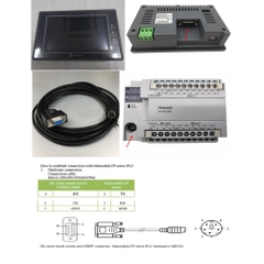 Cáp Lập Trình HMI Samkoon SK Series Với PLC Matsushita FP Series Terminal is MD5M Connection Cable RS232 Mini Din 5 Pin to DB9 Female Dài 3M Có Chống Nhiễu Shielded