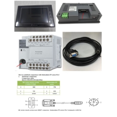 Cáp Lập Trình HMI Samkoon SK Series Với PLC Matsushita FP Series Terminal is MD5M Connection Cable RS232 Mini Din 5 Pin to DB9 Female Dài 1.8M Có Chống Nhiễu Shielded