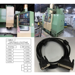 Cáp Kết Nối RS232C CNC Cable DB25 Male to DB9 Female For Machines Fanuc Mori Seiki Mitsubishi And More Length 3M