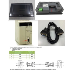 Cáp Lập Trình HMI Samkoon SK Series Với PLC Omron SYSMAC C/CPM/CS/CJ Series Cable RS232 DB9 Female to DB9 Male Dài 1.8M Có Chống Nhiễu Shielded