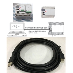 Cáp Lập Trình Panasonic FP-X Series PLC Programming Cable USB Download Cable USB Type A to Type B Black Length 5M