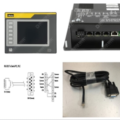 Cáp Kiết Nối Điều Khiển Parker TS8000 Touch Screen HMI Với Máy Tính Communication Cable RS232 RJ12 6 Pin 6P6C to DB9 Female Black Length 1.8M